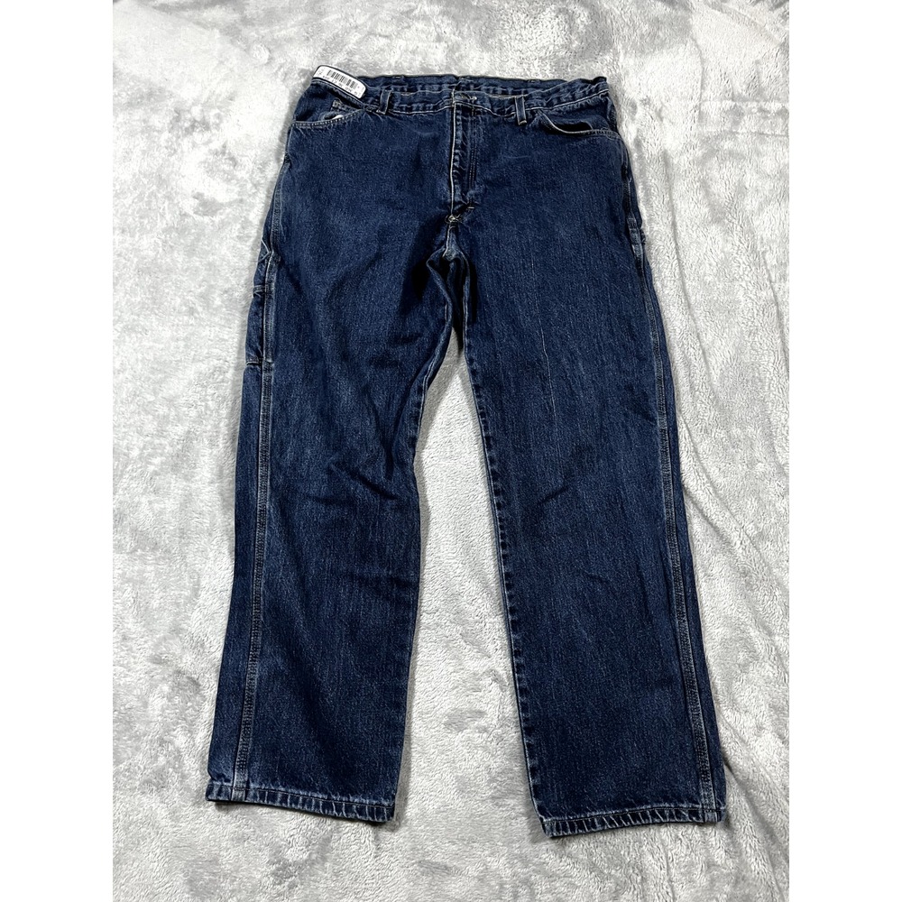 Unifirst Carpenter Jeans Men's size 38x30 Straight Leg 100% Cotton Blue Denim